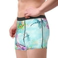 thumbnail image 3 of Wukai Dragonfly Floral Print Men’s Underwear Breathable Boxer Briefs,&nbsp;Moisture Wicking & Breathable-Medium, 3 of 7