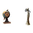 thumbnail image 1 of Reloj de mesa con figura decorativa de una dama tribal africana, ideal para la oficina, estante, dormitorio o armario. Diseño vintage., 1 of 8