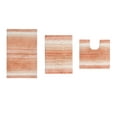 thumbnail image 2 of Home Weavers Gradation Rug Collection 100% Cotton Non-Slip Bathroom Rug Set Machine Washable Bathroom Rug-17"x24", Bath Rug- 21"x34", U Shaped Contour- 20"x20", Coral Color 3 Piece Bath Rug set, 2 of 7