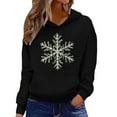 thumbnail image 2 of Christmas Sweatshirts for Women 2025 Women'S Hooded Hoody Long Sleeve Drawstring Print Oversized Fall Pocket Tops Women Hoodies Black L, 2 of 5