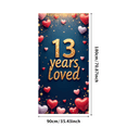 thumbnail image 3 of LUUFILx 13th Anniversary Celebration Backdrop Banner Heart Decor Perfect for Party Decorations Loved Years Special Event Supplies Backdrop Background Decor, 3 of 8
