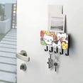 thumbnail image 5 of Fruit Cats Mail Holder Organizer Wall Mount with Shelf Key Holder Key Rack with 5 Key Hooks for Wall Decorative, 5 of 6