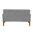 thumbnail image 4 of JERFIT Modern Loveseat Sofa for Small Spaces, Gray Chenille Fabric with Pocket Coil Cushions and Solid Wood Legs, 4 of 7