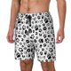 thumbnail image 1 of Balery Black Footprints Bañador para hombre, shorts de playa de secado rápido con entrepierna y forro de compresión-Large, 1 of 6
