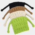 thumbnail image 5 of Dyfzdhu Women Casual Solid Crochet Knit Hat Warm Funny Khaki, 5 of 5