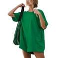 thumbnail image 2 of Kcodviy Women Summer Casual Rompers Body Bodysuit Short Sleeve Backless Loose Lace Ripple Romper athletic Beach Shorts Jumpsuit, 2 of 6