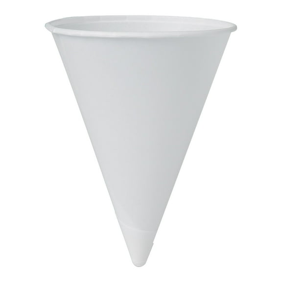Bare Disposable Paper Cone Cup White Paper 4 oz. 200 Ct 4R-2050