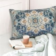 thumbnail image 6 of Boho Pillow Covers 12x20, Blue and Teal Ethnic Design Outdoor Decorative Throw Pillows for Couch, Carpet Pattern Decor Cushion Cover 2 Pcs Farmhouse Linen Pillowcase for Bed Car Safa, 6 of 6
