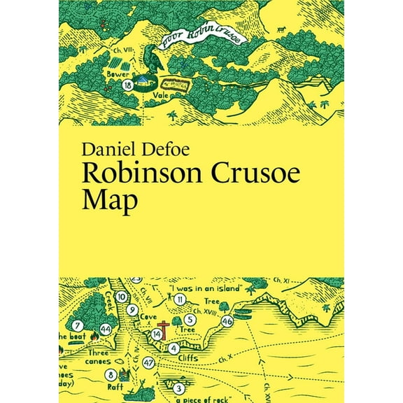 Paris Grafik's Literary Maps Daniel Defoe: Robinson Crusoe Map, (Paperback)