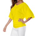 thumbnail image 4 of Ashirexll Ladies Tops and Blouses, Short Sleeve Tops for Women, Fashion Casual Women Plus Size Solid Short Sleeve Blouse V-neck Loose T-shirts, 4 of 7