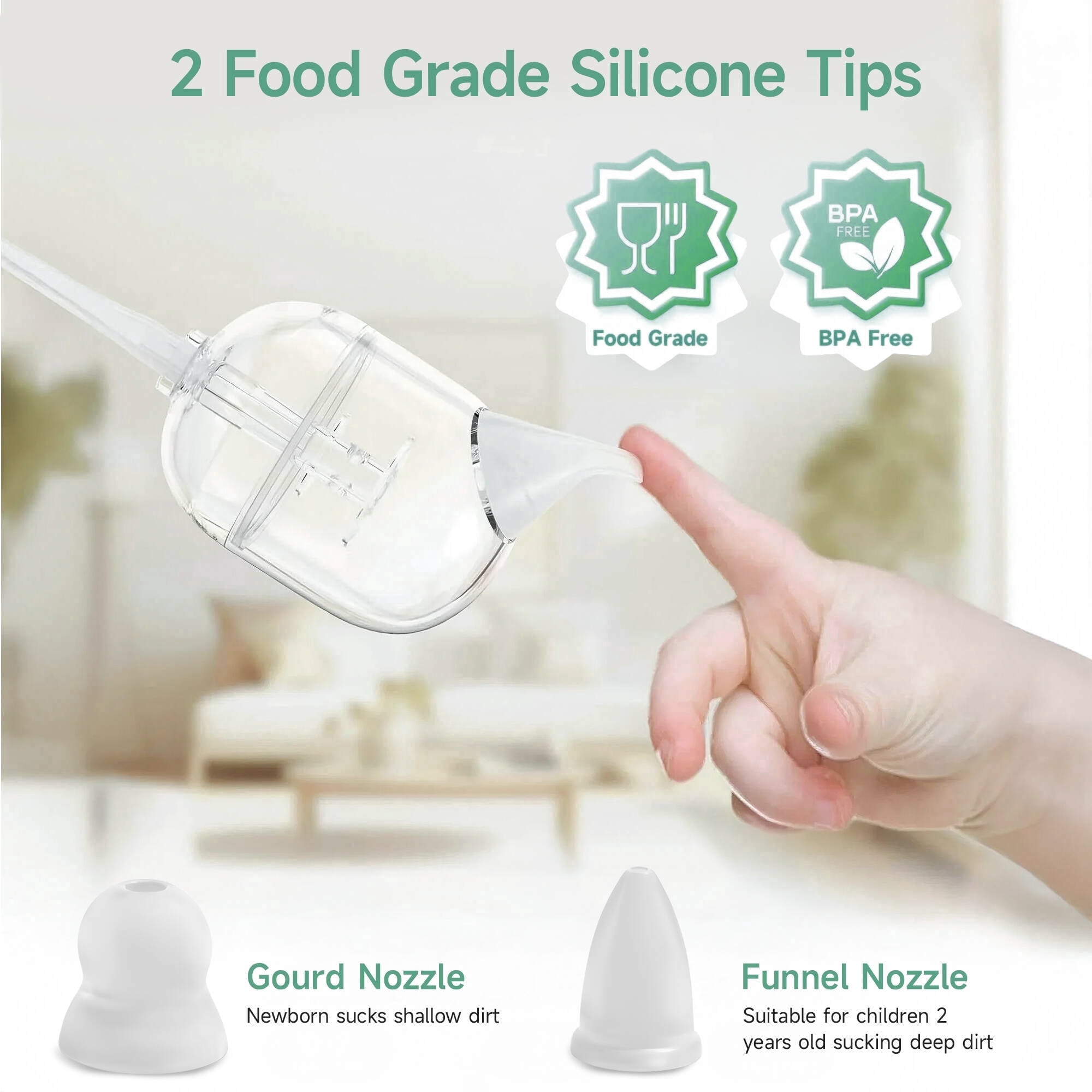 Morfone Nasal Aspirator for Baby, Electric Nose Suction for Baby with Night Light,Soothing Lullabies, Baby Nose Sucker with 9 Adjustable Suction Levels