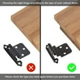 thumbnail image 5 of Goldenwarm 10 Units Cabinet Hinges Black Stainless Steel 3/8" Inset Door Hinges Cabinet  Hardware, 5 of 7