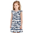 thumbnail image 1 of Fotbe Palm Tree Vestido de Dormir para Niñas de 3 a 10 Años, Mangas Cortas, Estilo Princesa, Pijama Camisón con Mangas Voladas-Large, 1 of 6