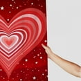 thumbnail image 3 of Fenyluxe Heart Shape Stars Pretty Shower Curtain Bathroom Decor Polyester Fiber Chic Modern Design with Hooks 69x72, 3 of 7
