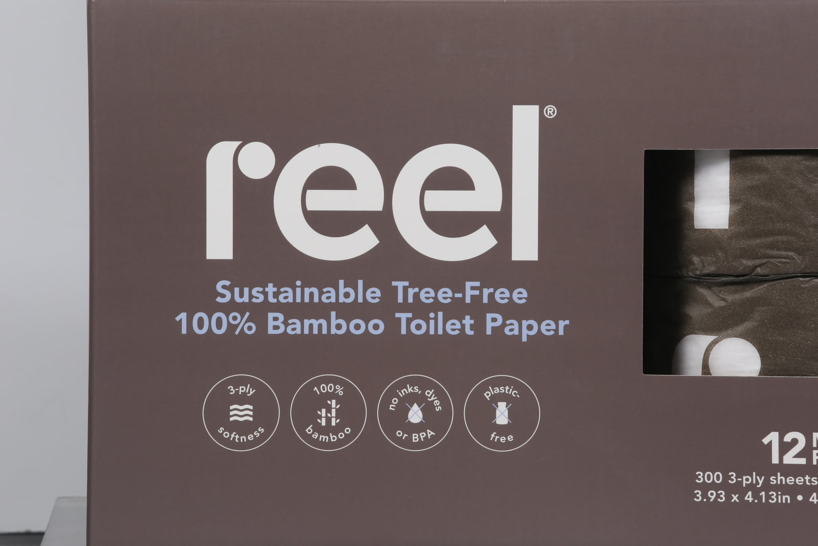 Reel Paper Bamboo Bath Tissue 3-Ply 12 Pack (Pack Of 2)
