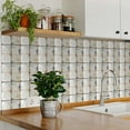 thumbnail image 3 of Mi Alma Gray Vintage Peel & Stick Vinyl Backsplash Tiles 5x5, 24 pcs, 3 of 16
