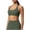 Army Green, variant on Women Halter Sports Bras Workout Impact Padded Basic Bra Seamless Backless Gym Yoga Crop Tank Top,XXL,White