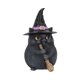 thumbnail image 1 of Broomstick Gato Resina Artefacto Sobremesa Lindo Halloween Decoraciones para el hogar, 1 of 7