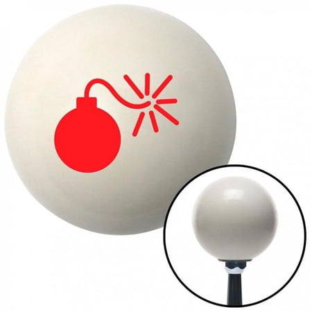 American Shifter Red Bomb Ivory Shift Knob with M16 x 1.5 Insert Shifter Auto Manual Custom Brody