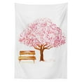 thumbnail image 3 of Ambesonne Nature Tablecloth Rectangular Table Cover, Blooming Cherry Tree, 52"x70", Pink Brown, 3 of 4