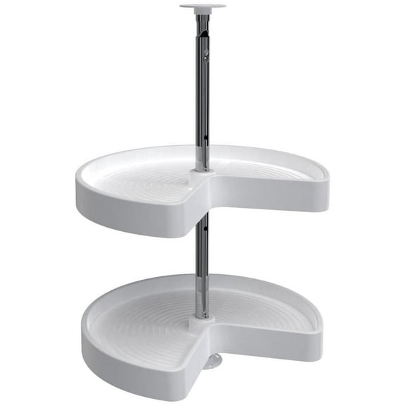 Rev-A-Shelf Ld-2472-18-1 Lazy Daisy Polymer Double 2 Tier 18" Ribbed Kidney Bottom Mount