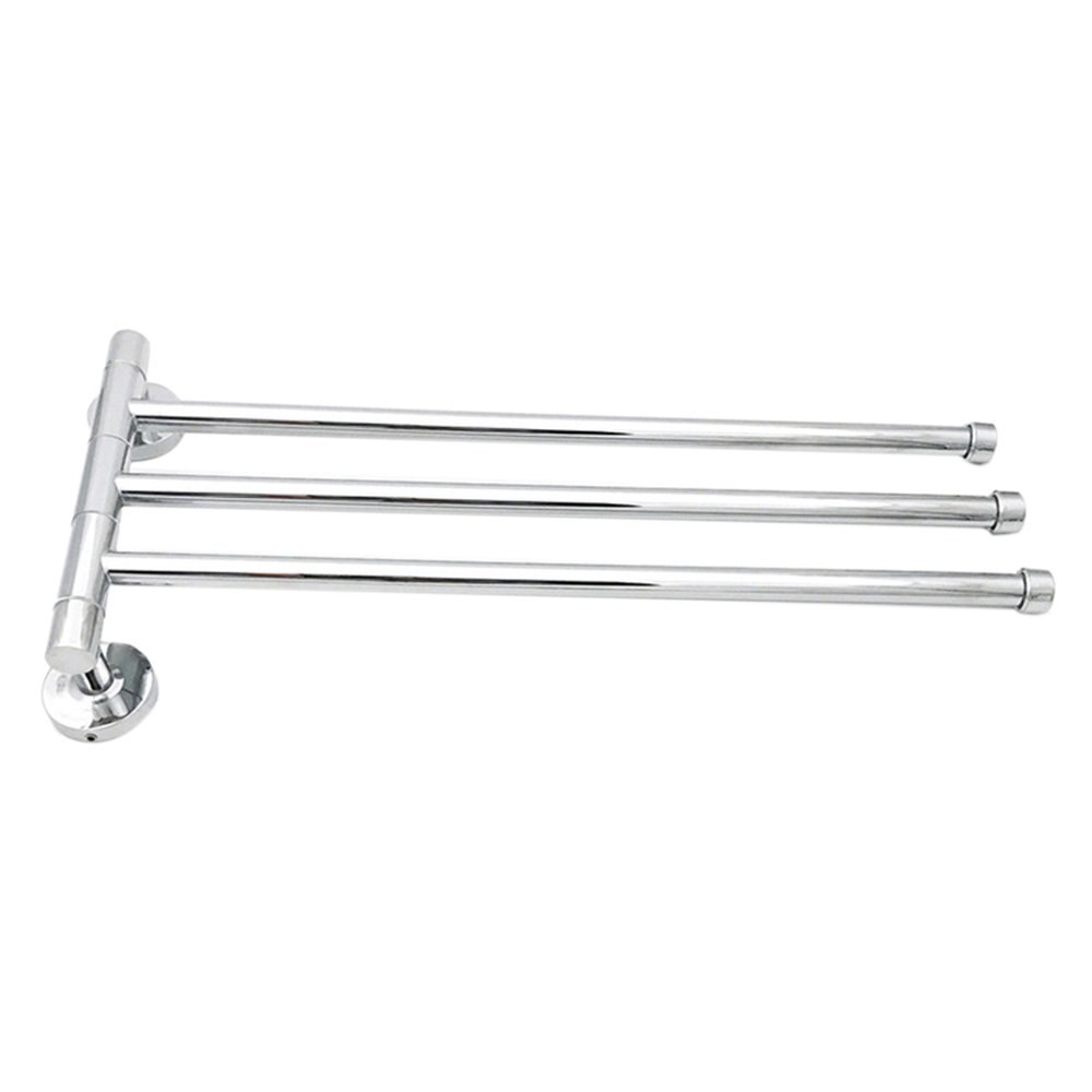 Stainless Steel Wall Mount Swing Out Towel Bar 2/3/4 Bars Folding Arm
