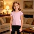 thumbnail image 3 of Jamsmile Toddler Girls Tshirts Summer Ruffle Sleeve Casual Soft Cute Tee Shirts For Daily Wear Comfy Little Girls Basic Tees, 3 of 4
