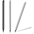 thumbnail image 1 of 3pc Metal Inkless Pencil, Erasable Infinity Pencil, Reusable Everlasting Pencil for Writing, Drawing, Drafting, Sketching, Home Office School Supplies (Silver), 1 of 6