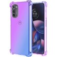 thumbnail image 1 of wonima11 for Moto Edge 2022/Moto Edge 2022 5G UW XT2205-1 Case, Clear Cute Gradient Phone Case Slim Anti Scratch TPU Cover Shockproof Protective Case for Motorola Moto Edge 2022 5G (Purple/Blue), 1 of 1
