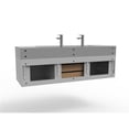 thumbnail image 4 of Nile 60" Gray Wood Floating Vanity with Gray Top and Gold Trim, 4 of 10
