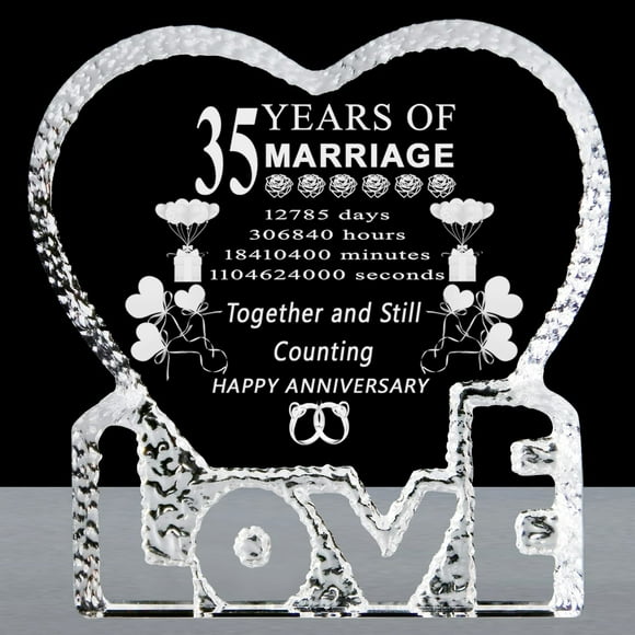 35 Year 35th Wedding Anniversary Gift Marriage Keepsake for Couple Him Her Husband Wife