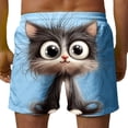 thumbnail image 5 of BRGZLK Mens Beach Shorts Summer Drawstring Waist Funny Animal Expression Printing Summer Swim Trunks Novelty Beachwear Sports Vacation Shorts with Pockets, 5 of 6