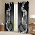 thumbnail image 2 of Feelyou Fashion Stripes Ombre Black Out Curtains, Modern Striped Abstract Curtains Pack of 2 (42x63 Each), Grey Black Aesthetic Lines Bedroom Curtains, Curtains and Drapes Decor, 2 of 6