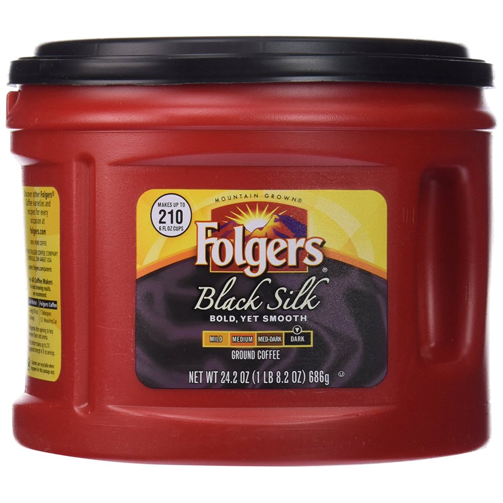 Folgers Coffee Combo 124.2oz Black Silk Coffee & 111.3oz Classic