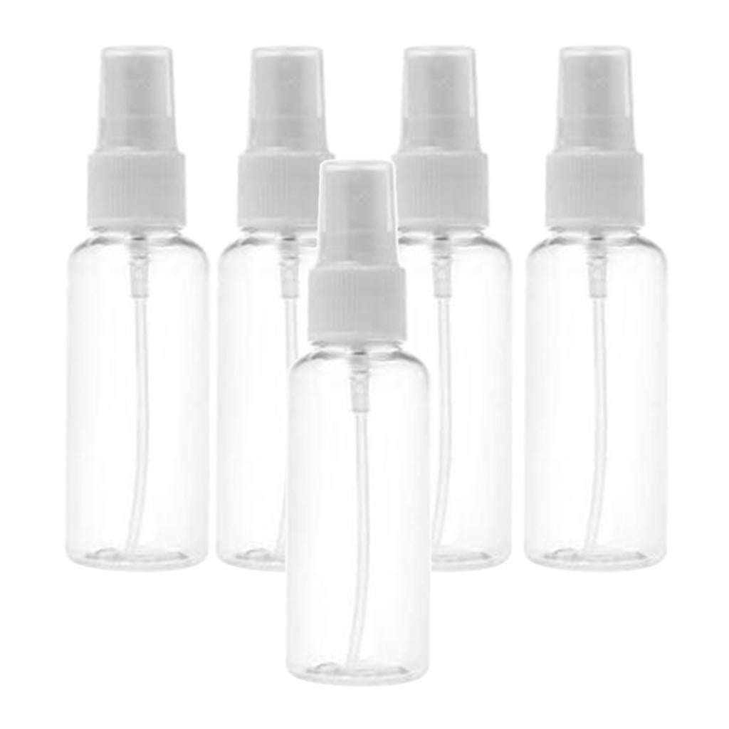 EHJRE 6x 5 Pieces Spray Bottle Empty Plastic Travel Liquid Kits for Holidays, Business Trips, Makeup, Cleaning, - 50ml