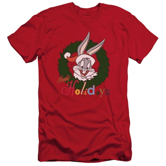Looney Tunes Holiday Bunny Men's Slim Fit T-Shirt