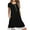 Black, variant on Women's Casual 3/4 Sleeve Lace Tunic Dress Summer T-Shirt Dress with Pockets