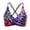 C-Purple219, variant on DHFJKG Bikini Tops For Women Adjustable Straps Cross-Back Floral Printed V Neck Twist Front Swimwear Top Trendy Beachwear