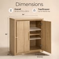 thumbnail image 3 of ARKANTOS Sideboard Buffet Cabinet with Storage, Coffee Bar Cabinet with 2 Doors and Adjustable Shelf, Modern Farmhouse Kitchen Sideboard for Living Room, Gold, 3 of 14