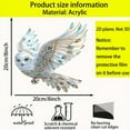 thumbnail image 3 of Stained Glass Window Hanging Owl For Panels Hangings 2D Acrylic Owl Ornament Decorations For Home, 3 of 6