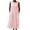 Pink, variant on Women's Summer Dresses Sleeveless Round Neck Eyelet Embroidered A-Line Maxi Dress Breathable Vacation Boho Resort Sundress White S