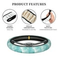thumbnail image 6 of Gaeub Blue Marble Breathable Stretch Elastic Steering Wheel Cover, Cool in Summer and Warm in Winter, Universal 15 inch, 6 of 8