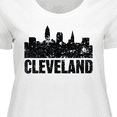 thumbnail image 4 of Inktastic Cleveland Skyline Grunge Women's Plus Size T-Shirt, 4 of 5