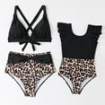 thumbnail image 6 of Family Matching Swimsuits Leaves Print Bathing Suits Summer Beach Bikini, 6 of 9