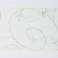 thumbnail image 3 of Balsa Circle 50 Apple Green Fancy Embroidered Sheer Organza Chair Sashes Bows Ties, 3 of 4