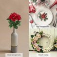 thumbnail image 2 of Fake Artificial Leaves for Roses Decorations - 36 Silk Green Roses Flowers Leaf with Realistic Vine, 2 of 5