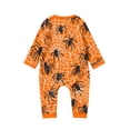 thumbnail image 4 of Family Halloween Pajama Set Long Sleeve Crew Neck, Soft Halloween Family Pajamas with Ghost Witch Hat Spider Web Print, Spooky Matching Halloween Pajamas Sleepwear, 4 of 4