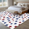 thumbnail image 5 of Red Blue Stars Washable Area Rug 6 x 9 ft Independence Day Patriotic Five-pointed Star, Soft Non Slip Rugs Stain Repellent Indoor Felt Carpet for Living Dining Room Bedroom Home Office, 5 of 9