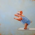thumbnail image 2 of Heffernan, Lucia 12x12 Gold Ornate Wood Framed with Double Matting Museum Art Print Titled - The Plunge, 2 of 4