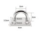 thumbnail image 3 of 4pcs M6 304 Stainless Steel Oblong Pad Eye Plate,marine Hardware Staple Hook Loop, 3 of 5